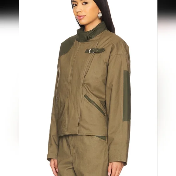 Rag & Bone Stylish Olive Green Women's Jacket - Picture 3 of 5